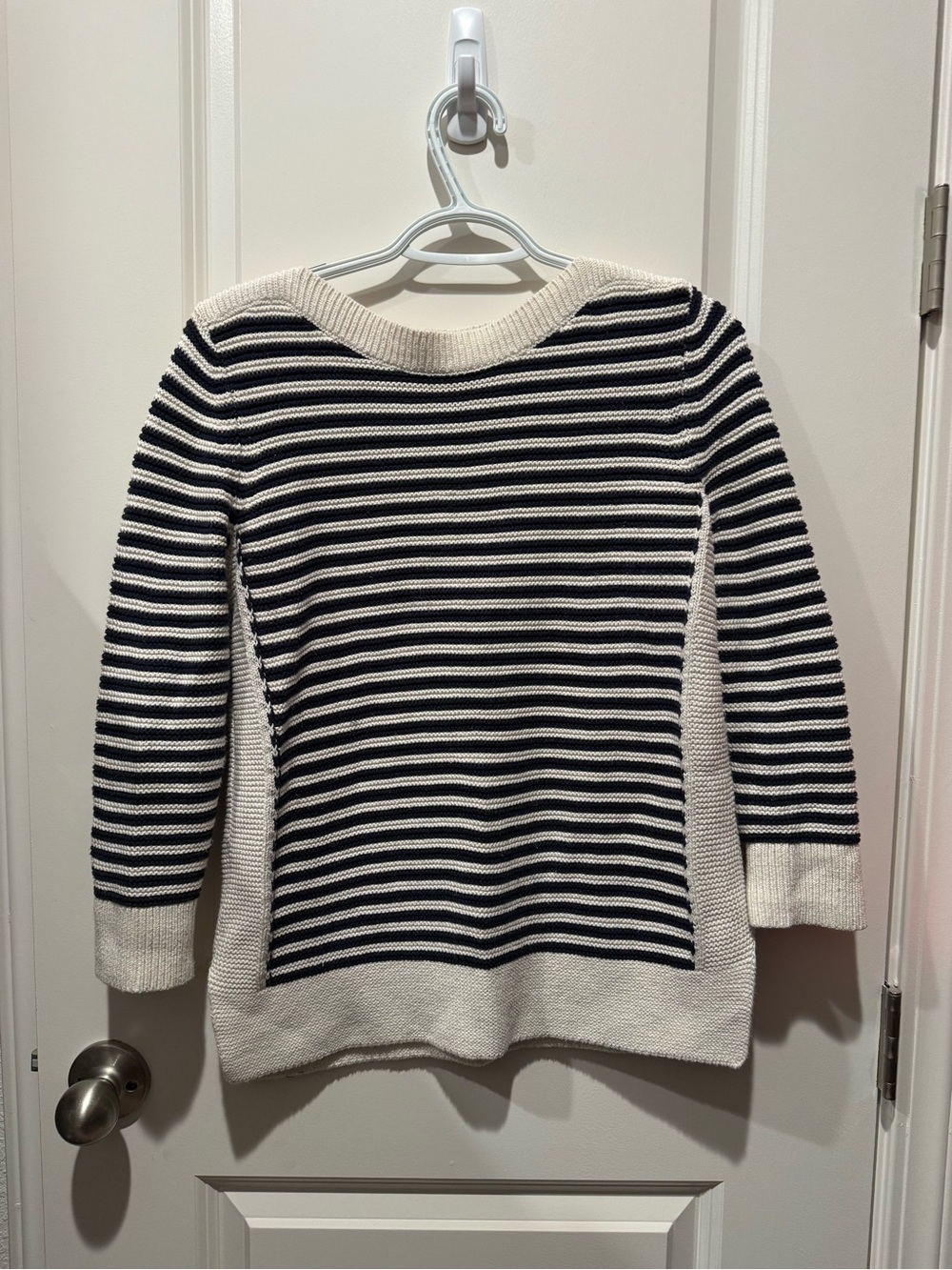 LOFT Navy Striped Sweater